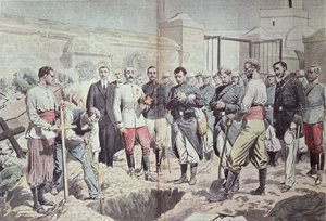 French Legionnaires in Morocco at a Burial, Illustration from 